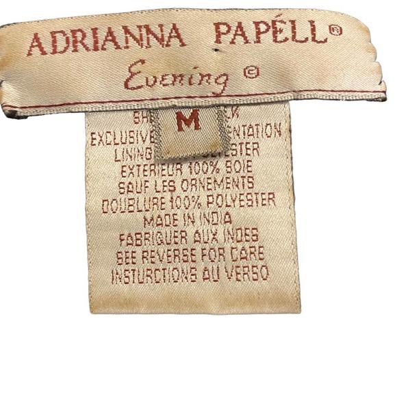 Adrianna Papell Vintage Silk Hand Beaded Cropped Jacket In Black - Picture 7 of 8